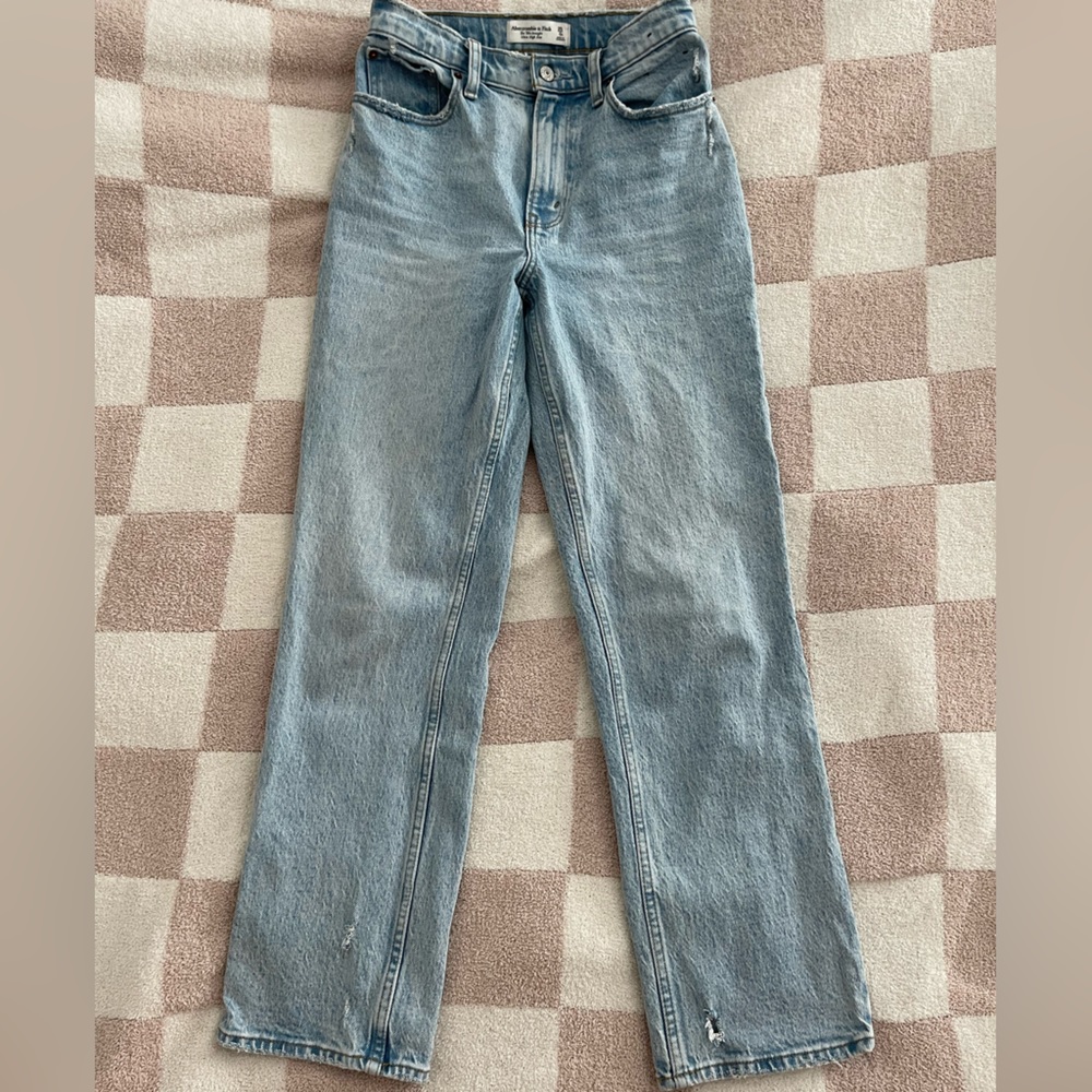Abercrombie & fitch the 90s straight ultra high rise curve love
